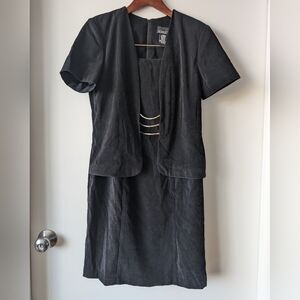 Vintage 90s Black Dress Sz 10P